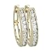 14K Yellow Gold 1/2 ct. Channel Set Diamond Huggie Earrings
