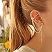 DDU(TM) 1Pcs Silver- Punk Rock Style Chain Tassels Cartilage Ear Clip Ear Stud Earrings Earings Christmas Birthday Gift