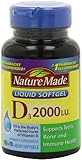 Nature Made Vitamin D3 2,000 I.U Liquid Softgels, 250 Count