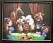 DOGS PLAYING POKER Bull Dog Poodle Boxer Print Picture