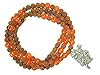 Lucky Mala- Amber Stone Sacral Chakra Rudraksha Beads Meditation Mala 108+1