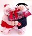 Godiva Large Milk Chocolate Candy Hug & Cuddle Barn Fred & Astelle Animated Plush Dancing Pigs Mambo #5