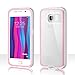 Galaxy S6 Case,ULAK® [Lumenair Series] LED Case Samsung Galaxy S6 Incoming Call Flash Slim Fit Dual Layer Bumper Protective Cover (White/Water Red)