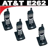AT&T E262 2.4GHz Two-Line Expansion Handset (4 Pack) Compatible with AT&T E2662, E2562 and Other Similar Models