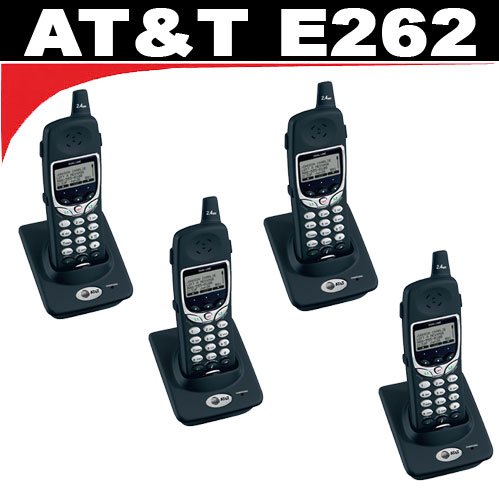 AT&T E262 2.4GHz Two-Line Expansion Handset (4 Pack) Compatible with AT&T E2662, E2562 and Other Similar Models