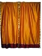 2 Tangerine Poly Silk Sari Drapes Curtains Panels Window Dressing Rod Pocket 96"