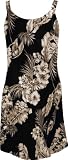 Bias Print Sundress - Fern Leaf Garden A-Line Hawaiian Aloha Zipper Back Sun Dress - Regular Size