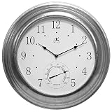 The Acclimator Galvanized Outdoor Clock and Weather Station