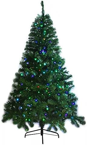 Pre-Lit 6'/180CM Christmas Tree -Green - Multi colored lights