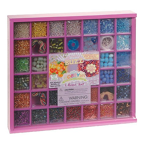 Childrens Toyshop  Toys : Hobby Do’S Glass Beads - Fuchsia