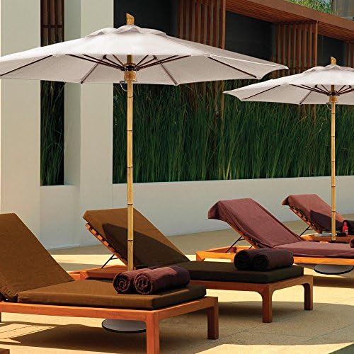 FiberBuilt Guadua 9-ft. Fiber Teak Contract Patio Umbrella