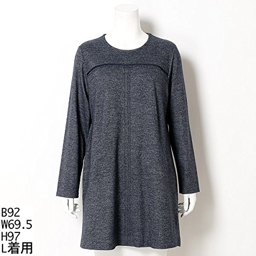 ピサーノ（PISANO） 全2色【L・LL】シャンブレー綾ニットのチュニック