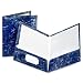 Oxford 51643 Marble Design Laminated Two-Pocket Portfolios, Navy, 25/Box