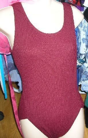 Buy Capezio Adult Sz Small Ribbed Tank Leotard Burgundy