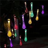 LEDイルミネーションライト ソーラー イルミネーション20球 電気代￥0 太陽光充電 LED/屋外 クリスマス 飾り 電飾 充電式 ミックス