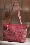 Women's Hand-Tooled Leather Tote