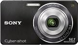 Sony DSC-W350B Digitalkamera (14 Megapixel, 26mm Carl Zeiss Vario Tessar Weitwinkelobjektiv mit 4fach optischem Zoom, 6,9 cm (2,7 Zoll) LC-Display, HD Video (720p)) schwarz - 