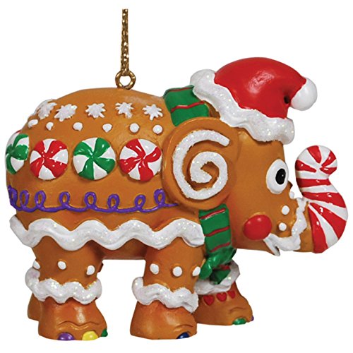 Westland Giftware Elephant Parade Resin Ornament in Tin Window Box, Gingerphant, 2.5-Inch
