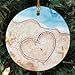 Couples Beach Christmas Ornament, 2.75