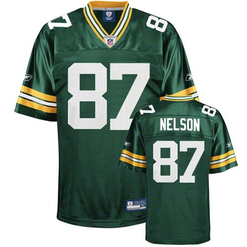 Reebok Jordy Nelson Green Bay Packers Green Authentic Jersey Size 52