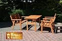 Gartenm&ouml;bel Sitzgruppe Set 4-tlg. aus Kiefernholz
