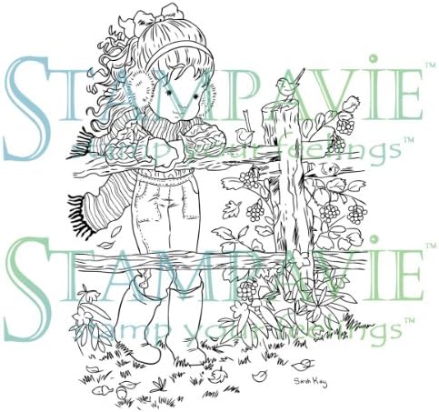 Stampavie Sarah Kay Clear Stmap 3-1/2"-Francesca In The Winter Field