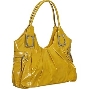 Oversized ''Ivy'' Patent Hobo - Dark Yellow