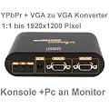 YPbPr VGA Konverter - Component VGA Konverter - Video 3x Cinch + VGA zu VGA - einfach Wii, GameCube, XBox, DVD Player, BlueRay Player, Receiver und Pc/ Laptop an TFT Monitor oder Beamer anschlie�en bis 1920 x 1200 Pixel