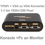 YPbPr VGA Konverter - Component VGA Konverter - Video 3x Cinch + VGA zu VGA - einfach Wii, GameCube, XBox, DVD Player, BlueRay Player, Receiver und Pc/ Laptop an TFT Monitor oder Beamer anschlie�en bis 1920 x 1200 Pixelvon "Ligawo �"