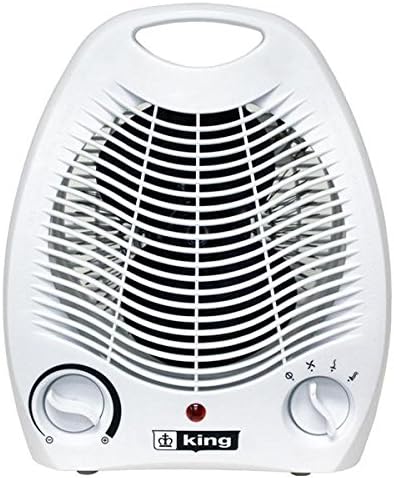 White Light Weight 1500 Watt Portable Heater Fan | Perfect to Warm a Small Room at Home or Your Office Desk | Adjustable Thermostat Allows for Perfect Temperature to be Attained, Dual Heat Settings, Over Heat Protection &amp; 4 Position Switch