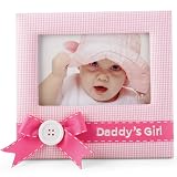 Mud Pie Baby Little Princess Pink Gingham Photo Frame, Daddy's Girl
