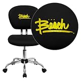 California State University - Long Beach 49ers Embroidered Black Mesh Task Chair with Chrome Base