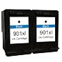2 St�ck Druckerpatronen f�r HP Nr. 901 Xl black bk&hellip von ATP-Print