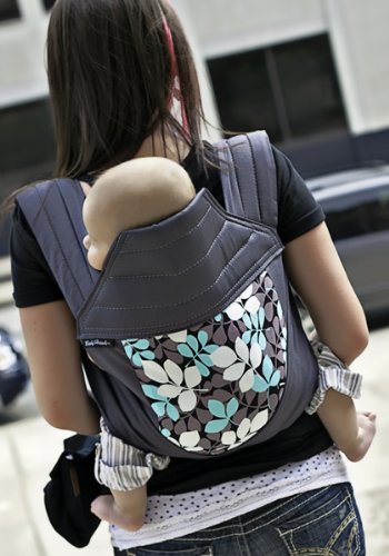 Buy Low Price Cozy BabyHawk Mei Tai Baby Carrier Aqua Falling Leaves on Charcoal Straps with Dainty Baby Reusable Bag Bundle B00435KPS0