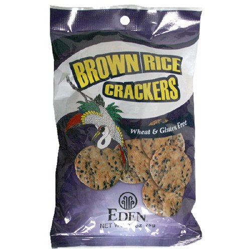Eden Brown Rice Crackers, 2.6-Ounce Packages (Pack of 6) by Eden