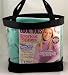 Clear Tote Bag with Interior Pocket and Zipper Closure (Black)