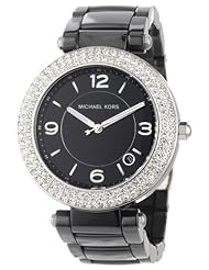 Michael Kors Womens MK5309 Black Ceramic Glitz Watch