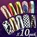 10 Motive x 16ps Nagel Folie Folien Zauber Transfer Nagelfolie Nail Art Zebra set