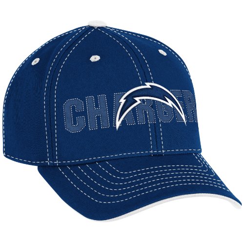 NFL Boy's End Zone Youth Structured Adjustable Hat - NE08B (San Diego Chargers, Youth 4-7)