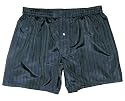 Silk Boxers - M - Sapphire Stripes - Royal Silk Boxer Shorts