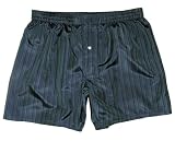 Silk Boxers - L - Sapphire Stripes - Royal Silk Boxer Shorts