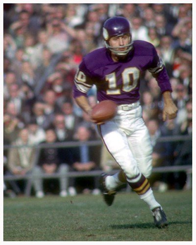 Fran Tarkenton Minnesota Vikings #278 Beautiful MUSEUM WRAP CANVAS Print with Added BRUSHSTROKES Unknown 8x10