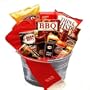 BBQ Snack Food Basket Featuring Budweiser Barbecue & Hot Wing Sauce - Christmas Holiday Gift Idea for Him