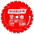 Freud D0724X Diablo 7-1/4-Inch 24 Tooth ATB Carbide Framing Saw Blade with 5/8-Inch and Diamond Knockout Arbor