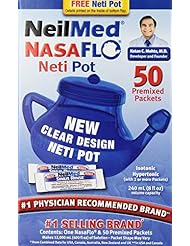 Health and Beauty: NeilMed NasaFlo Unbreakable Neti Pot with 50 Premixed Packets - NeilMed