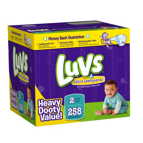 Luvs Ultra Leakguards Diapers, Size 2, 258 Count