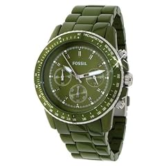 Fossil Damen-Uhren Chronograph Sport Aluminium Gr�n CH2711