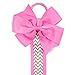 Wrapables Hair Clip and Hair Bow Holder, Hot Pink Chevron