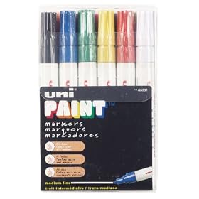 Sanford 63631 Sanford uni-Paint Marker, Medium Point, Assorted, Box of 12