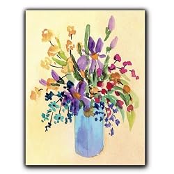Bouquet, Blue Vase - Gift Enclosure Cards (set of 12)